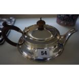 A Silver Tea Pot, Hallmarks for Birmingham, marks rubbed, overall weight 17.635 oz