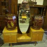 A Teak Dressing Table, 156cm high, 130cm wide, 42cm deep