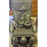 An Electric Leather Massage Armchair by Sanyo, In almost new condition, 112cm high