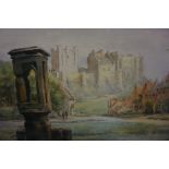 Frank Watson Wood Jnr (British 1900-1985) "Bamburgh Castle" Watercolour, Signed Watson Wood to lower