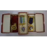A Quantity of Assorted Lodge and Masonic Aprons and Medals, To include some silver gilt examples