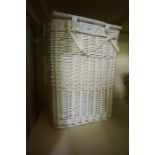 A Quantity of Sundry Picture Frames and Books, Also with a wicker basket and laundry basket, (a