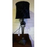 A Pair of Contemporary Table Lamps with Shades, Fitted for electricity, (round pin), 56cm high, also