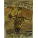 Sir William George Gillies CBE RSA ARA PRSW (1898-1973) "Winter Landscape" Watercolour, signed and