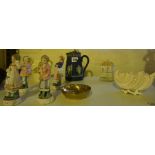 A Mixed Lot of China and Porcelain, To include four Continental figures of children, a Wedgwood