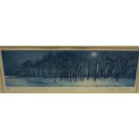 John Heywood "Woods on a Snowy Evening" Limited Edition Print, no 28 of 50, signed in pencil, 9 x