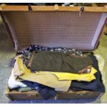 A Quantity of Sundry Wearing Aparel, Enclosed in a vintage travel trunk