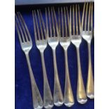 A Part Suite of Silver Cutlery, Hallmarks for Walker & Hall Sheffield, To include dessert spoons,