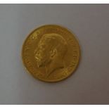 A Gold Half Sovereign, Dated 1912, 4 grams