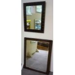 Two Wall Mirrors, In carved frames, 65 x 51cm, 93 x 72cm, (2)