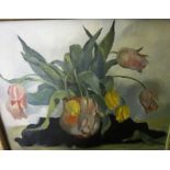 Ella Griffin (British) "Still Life" Oil on Canvas, signed lower right, 44 x 54cm, framed, also