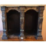 A Gothic Style Carved Oak Cabinet, circa early 20th century, with an open interior, 51cm high,