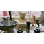 A Mixed Lot of Ceramics and Porcelain, To include a Carlton Ware lustre cylindrical vase, a Knell of