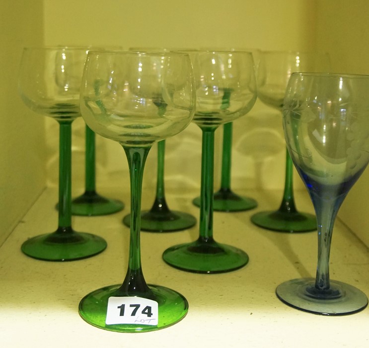 A Large Quantity of Crystal and Glass Wine, Liqueur and Hock Glasses, Also to include champagne
