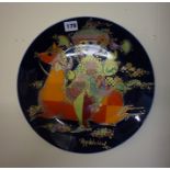 A Rosenthal Porcelain Wall Plate, Designed by Bjorn Winblad, 33cm diameter
