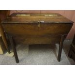 A 18th Century Oak Dough Bin, With a hinged top with later brass brackets, 84cm high, 82cm wide,