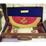 A Masonic Apron, For Thomas Sweeney of Fisherrow, no 112, in fitted case