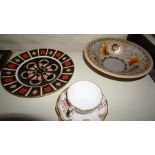 A Royal Crown Derby Imari Pattern Cabinet Plate, 27cm diameter, also with a Charlotte Rhead bowl for