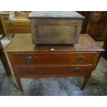 A Vintage Mahogany Chest of Drawers, 78cm high, 107cm wide, 46cm deep, also with a hammered coal