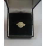 A 9ct Gold Cluster Ring, Set with allover small stones, stamped 375, overall weight 2.1 grams