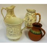 A Charles Meigh Victorian Relief Moulded Tankard, With allover panels of Classical male, female