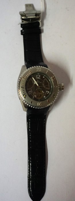 An Italian Gents Automatic Wristwatch by Vip Time, on a leather strap, in working order