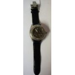 An Italian Gents Automatic Wristwatch by Vip Time, on a leather strap, in working order