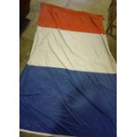 A French Tricolour Flag, Originally from the French embassy in Edinburgh, 289cm x 181cm