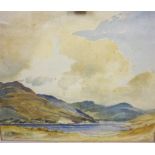 Thomas Gordon (Scottish) "Mountain and Loch Scene" Watercolour, signed T.Gordon to lower left,