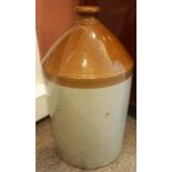 A Vintage Five Gallon Stoneware Wine Flagon, with handle, 57cm high