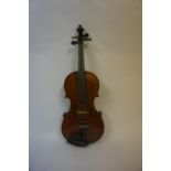 A French Violin, circa 1920s, Labelled Dulcis et Fortis to interior, 61cm long, with caseCondition