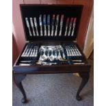 A Part Table Canteen of Silver Plated Queens Pattern Cutlery, Approximately 75 pieces in total