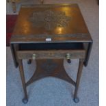 A Mahogany Pembroke Table by Edwards & Roberts, circa early 20th century, stamped to interior of