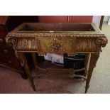 An Adams Style Jardiniere Stand, circa late 19th century Decorated with gilded rams heads and