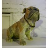 A Large Modern Figure of a Bulldog, 31cm high, also with a Contemporary Sculpture on Stand, 60cm