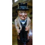 A Royal Doulton Toby Jug of Winston Churchill, stamped 8360 to underside, 23cm high