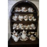 A Quantity of Royal Albert Old Country Roses Tea and Coffee Wares, To include a telephone, 39