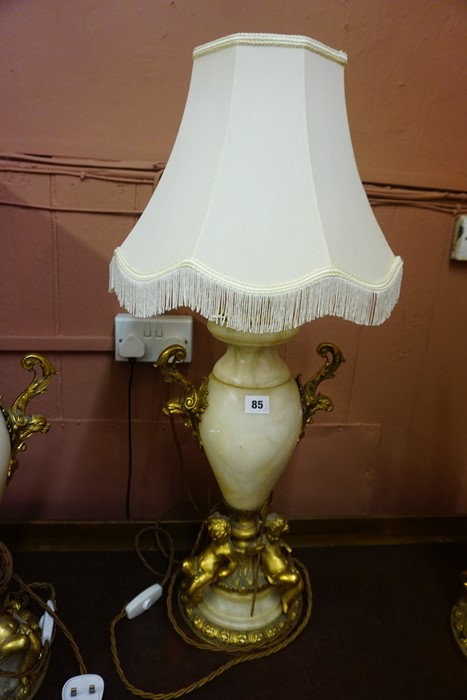 A Garniture of Three French Alabaster and Ormolu Style Urns, circa early 20th century, Converted - Image 3 of 10