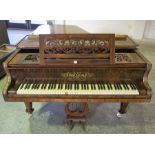A Victorian Rosewood Boudoir Grand Piano by Collard & Collard, Sold by John Purdie 83 Princess st