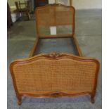 A French Bergere Single Bed, With side rails, 4ft wide