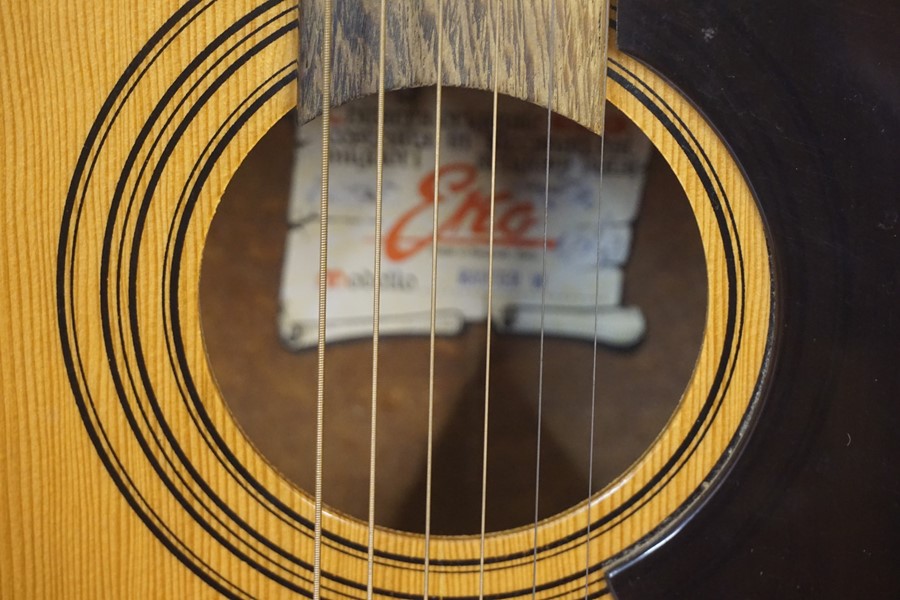 An Eko Ranger VI Acoustic Guitar, Made in Italy, circa 1970s, Having a rosewood fretboard, 105cm - Image 3 of 3