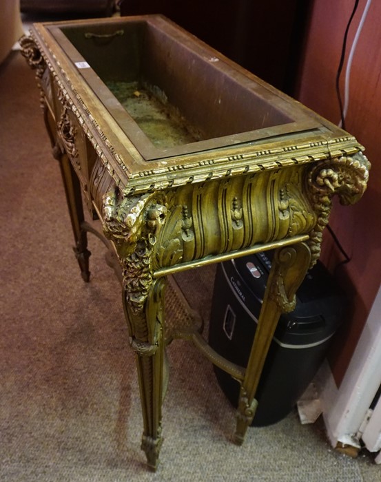 An Adams Style Jardiniere Stand, circa late 19th century Decorated with gilded rams heads and - Image 2 of 5
