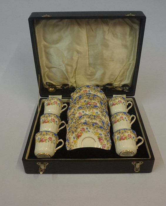 A Mixed Lot of China and Ceramics, Comprising of a twelve piece coffee set by Old Royal Bone