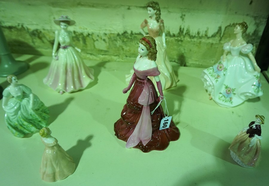 A Mixed Lot of Coalport Porcelain Statuettes, To include Jennifer and Valerie, various sizes, also