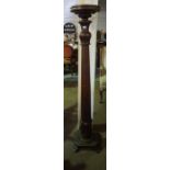 A Large Carved Mahogany Torchere, circa late 19th century, 158cm high