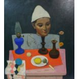 Alberto Morrocco OBE RSA RP RGI LLD (Scottish 1929-1998) "The Jugglers Table" signed and dated 84 to