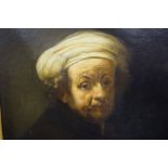 Continental School "Rembrandt Self Portrait as the Apostle Paul" OIl on Canvas, 73cm x 60cm, in a