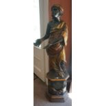 A Blackamoor Figure, circa late 18th / early 19th century, Possibly Venetian, of large form, wearing