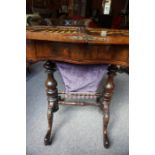 An Early Victorian Tunbridge Ware Rosewood Games Table, Enclosing a rosewood and satinwood inalid