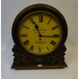 D.Crichton Edinburgh, A Mahogany Cased Fusee Wall Clock, Dial 30cm diameter